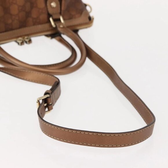 GUCCI GG Canvas Guccissima Bag Leather 2way Gold Metal brown 247902 Auth 121383 - Picture 8 of 16